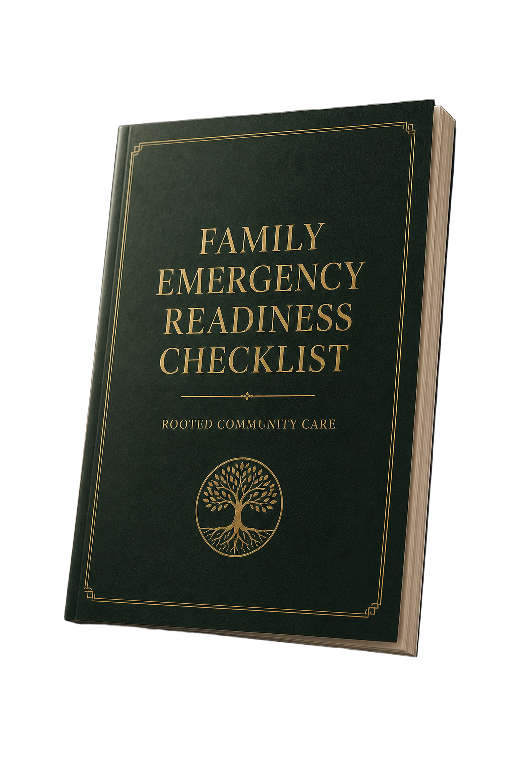 Family Emergency Readiness Checklist booklet mockup